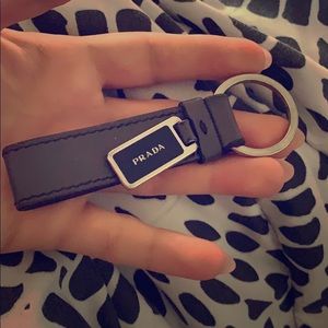 PRADA
Saffiano logo plaque keychain
